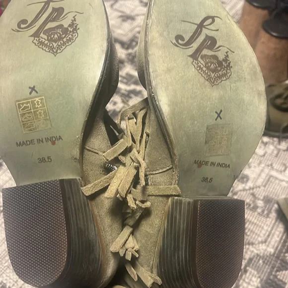 COPY - Free People Lawless Suede Fringe Boots in Army Green - Picture 6 of 7